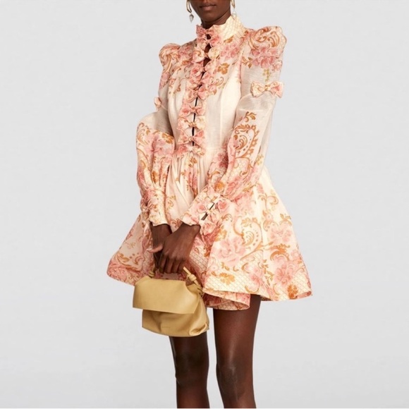 Zimmermann Pink Floral Midi Dress - Picture 3 of 11
